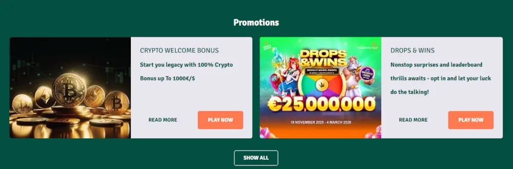 Promotions Staxino Casino